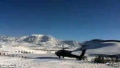 Dramatic footage shows U.S. Apache crashing in snow in Afghanistan