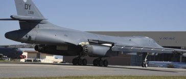 Dyess B-1 made an emergency landing in Midland; crew members were presented with Distinguished Flying Cross