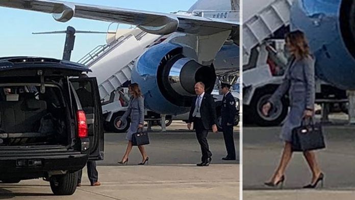 Smoke and burning smell forces Melania Trump’s aircraft1 | Crewdaily