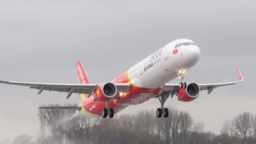 VietJet Air; Brand new Air Airbus A321neo loses both its nose gear tires upon landing at Buon Ma Thuot Airport in Vietnam