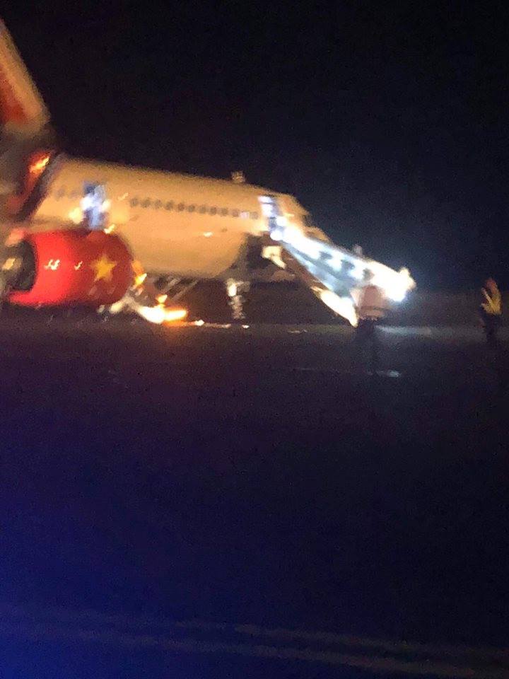 VietJet Air; Brand new Air Airbus A321neo loses both its nose gear tires upon landing at Buon Ma Thuot Airport in Vietnam