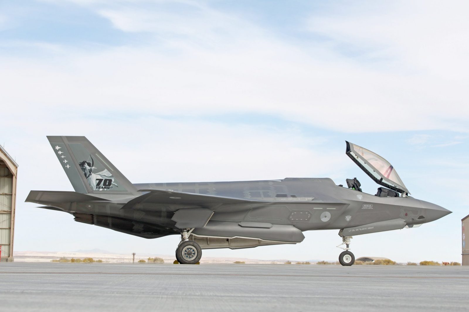 Unveiling of the Dutch F-35A with Special Tail Markings at the Edwards USAFB, California
