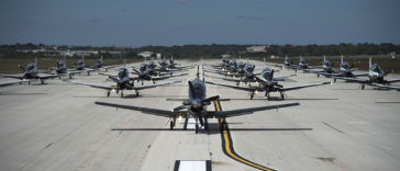'Elephant Walk' at Joint Base San Antonio-Randolph, Texas; T-6 Texan IIs and the 39th FTS participated