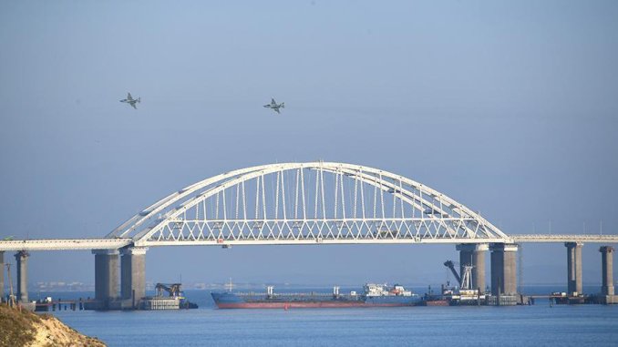 Moscow blocks passage through the Kerch Strait, between Crimea and mainland Russia; According to Russian Authorities three Ukrainian navy ships made a violation of Russian territorial waters