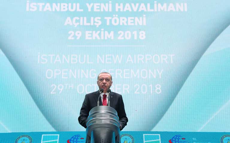 The Presidential inauguration; Istanbul Airport will be known as the world's largest airport