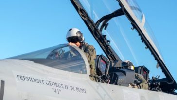 Largest Ever Missing Man Formation; 21 U.S. Navy Jets to fly over former President George H.W. Bush Funeral