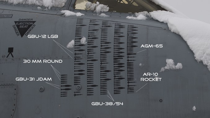 A 10 Thunderbolt II Attack Aircraft’s Bomb Markings | Crewdaily