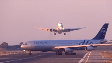 Runway incursion of an UTair Boeing 767-300 from Moscow and Aerolíneas Argentinas Airbus A340-300 at Barcelona Airport