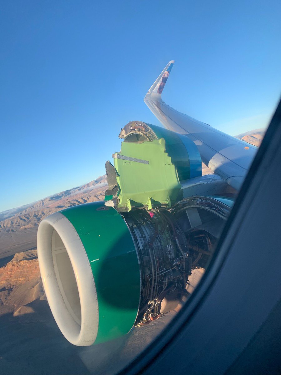 Frontier Airlines; Right hand engine cowl of an Airbus A320 broke loose after take-off from Las Vegas Airport