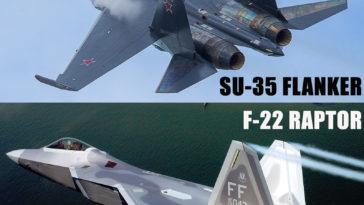 Comparison of Su-35 Flanker-E VS F-22 Raptor