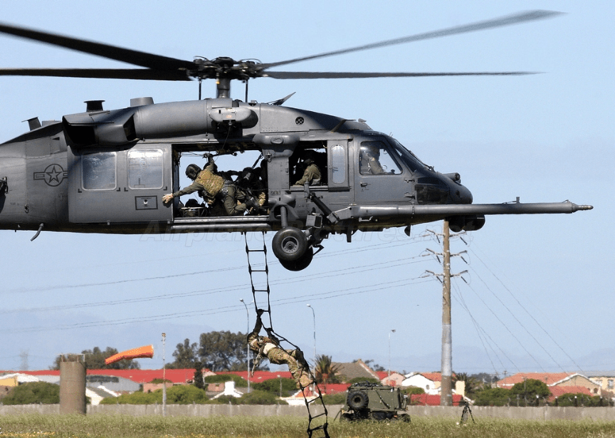 self-defense purposes, the helicopter has been equipped 