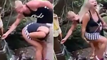 Tourists Spark Fury of Indonesians After They Desecrated A Sacred Bali Temple’s Holy Water To Their Butt