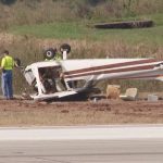 Small plane crashes upside down near Van Nuys Airport