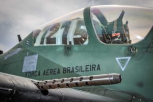 Panama first combat aircraft A-29 Super Tucano flying maritime patrol mission