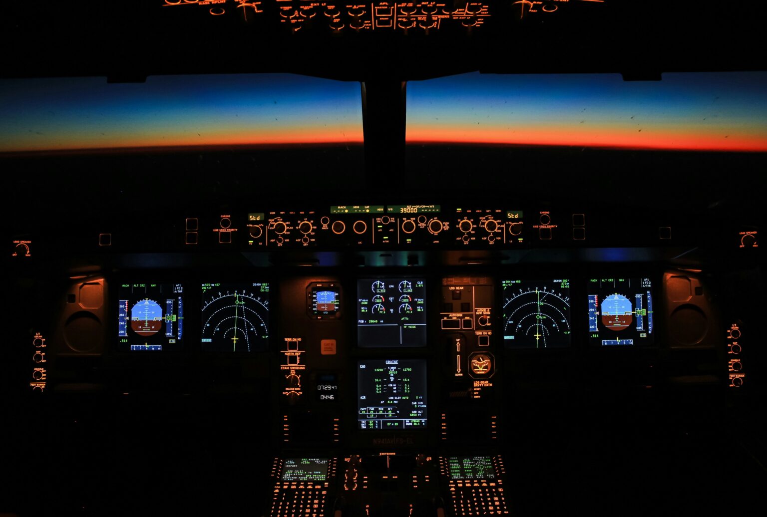 Gulf Airline Pilot Life: 7 Honest Truths Nobody Tells You Gulf airline pilot cockpit view at night
